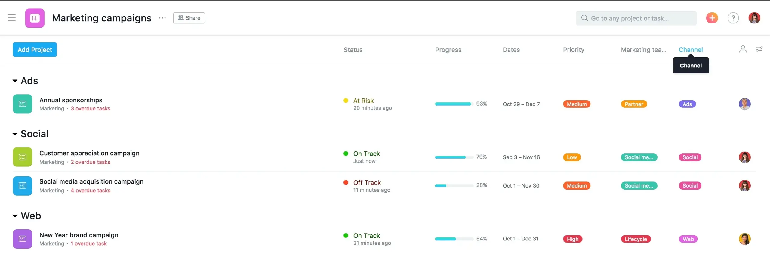 [Resources] 2 reasons to manage multiple projects with Portfolios in Asana (Image 2)
