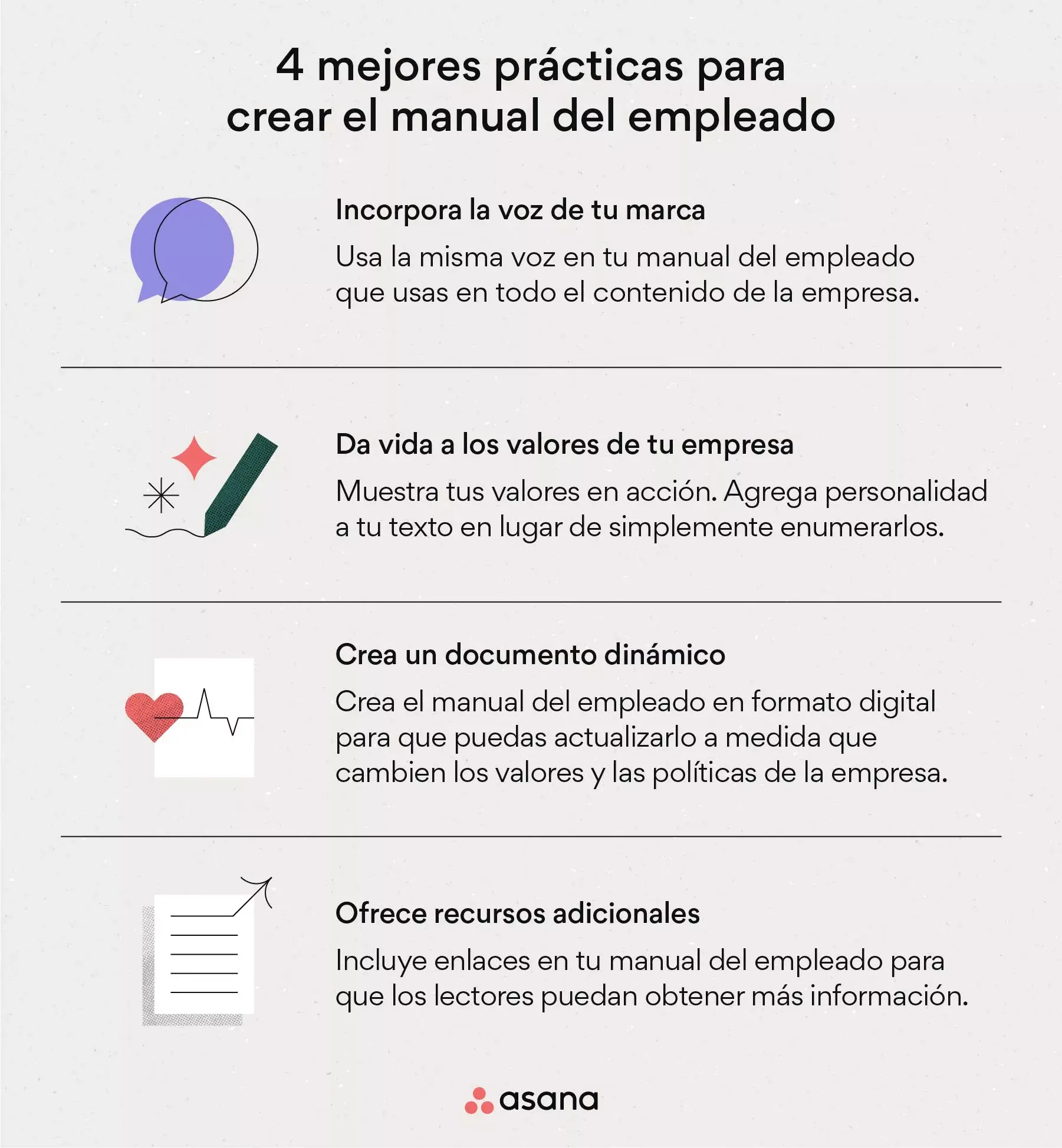 4 mejores prácticas del manual del empleado