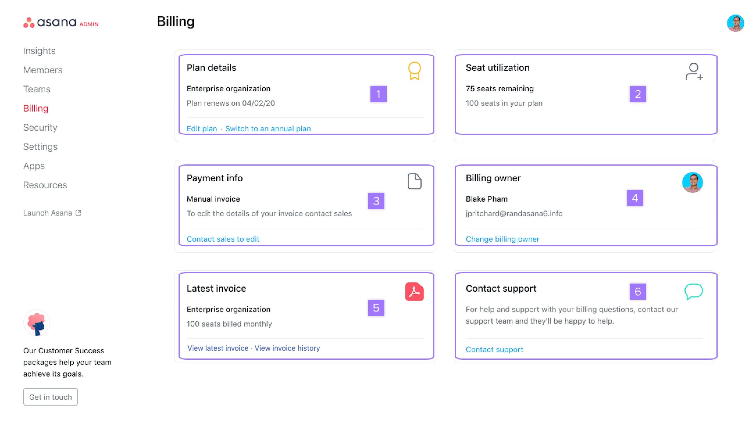 view billing information