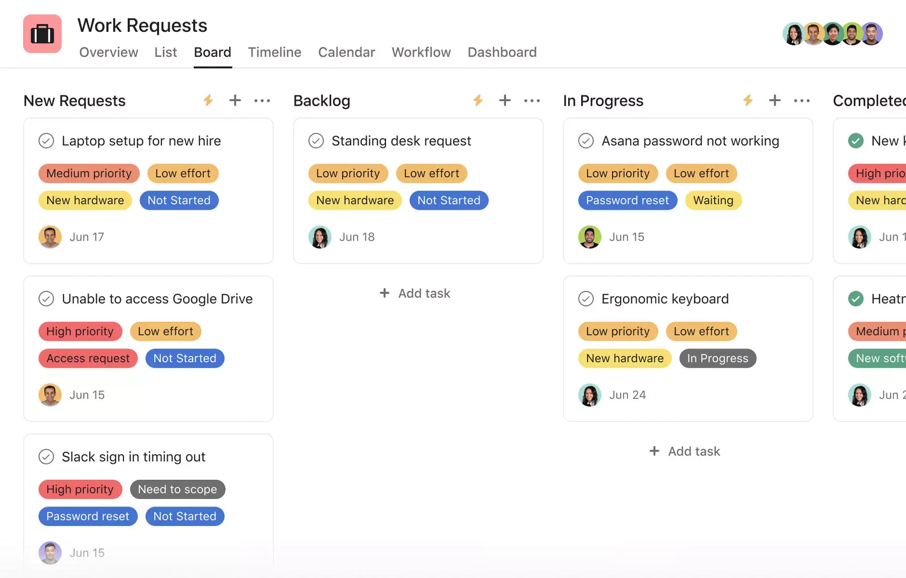 [Interface produit] Modèle de plan de projet - Modèle de demandes de travail (Tableaux)