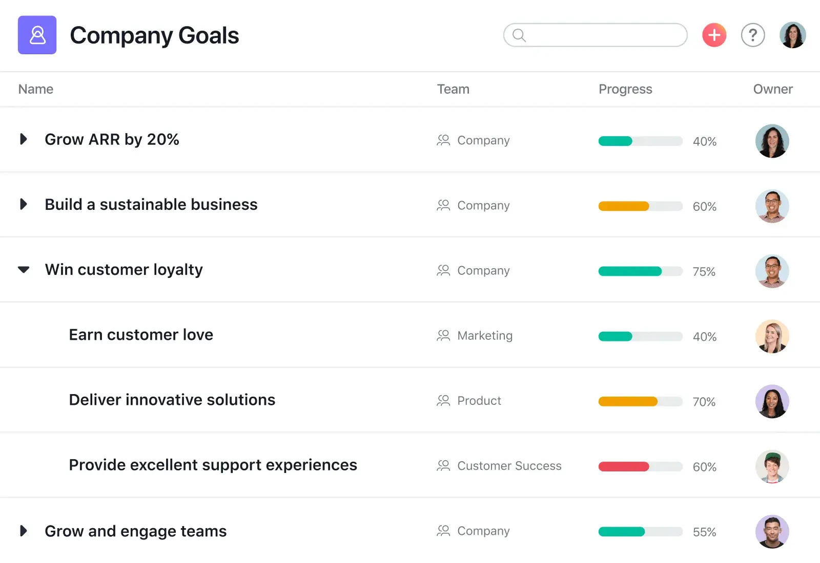 Prioritize team projects with Asana’s organization software