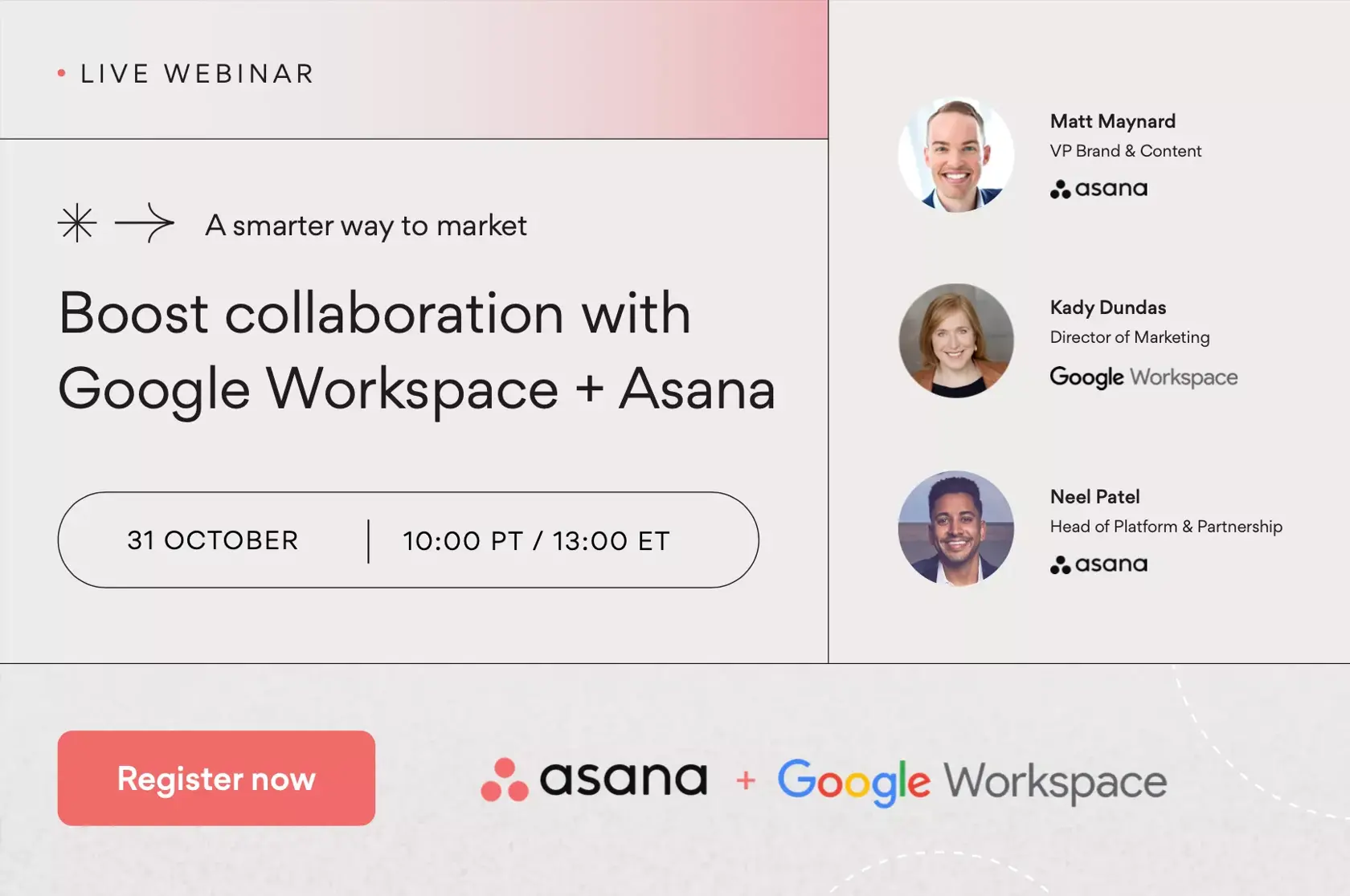 더 스마트한 시장 진출 방식: Google Workspace + Asana로 수익을 높이세요