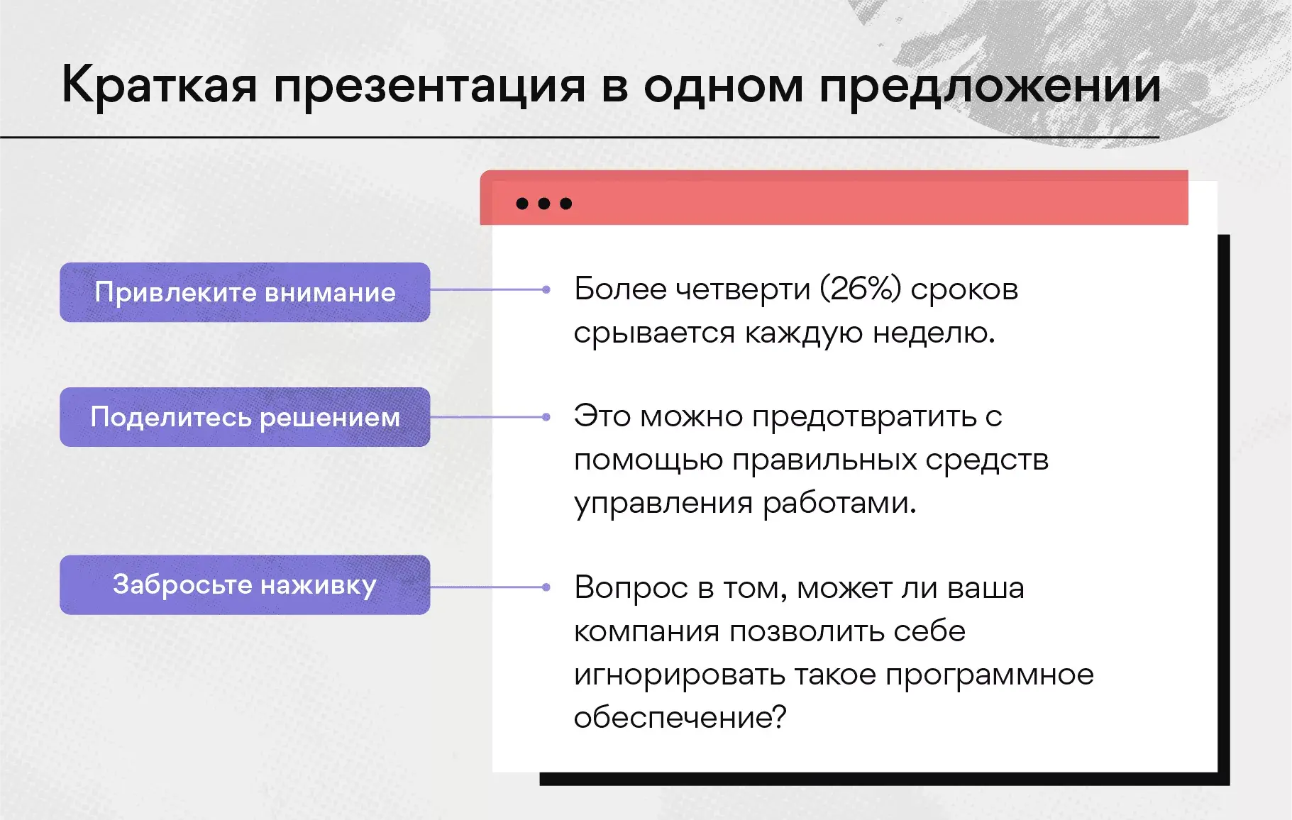 Краткая презентация в одном предложении