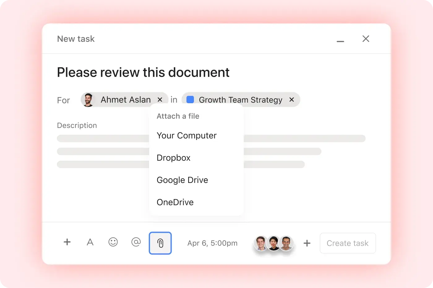 Create a task icon
