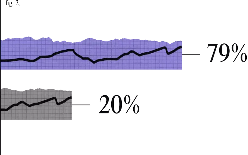 gráfico mostrando 79 %, 20 % acima dos principais concorrentes