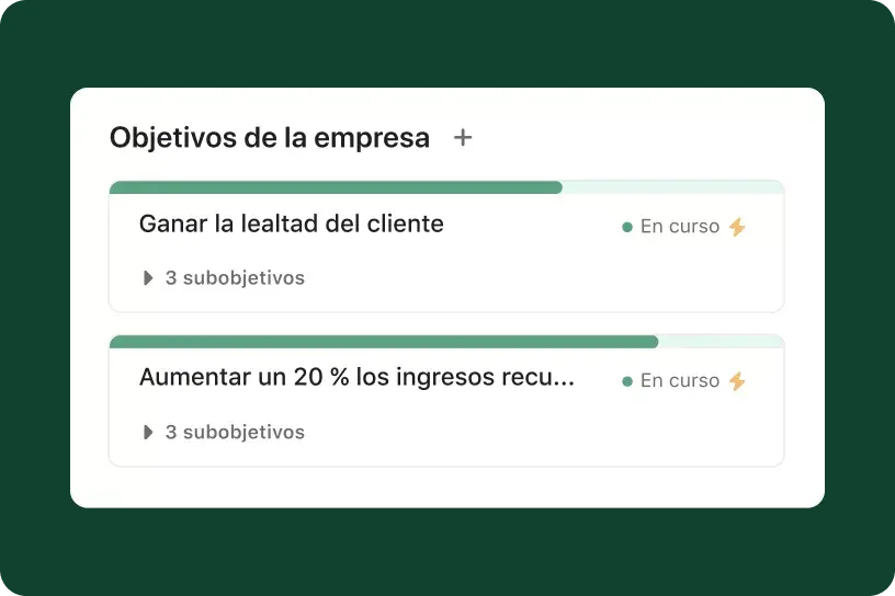 Interfaz de usuario del producto de Claridad y responsabilidad en Asana 