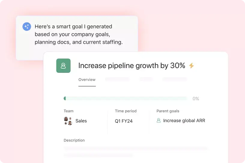 Asana on Asana goal management AI product UI inline image