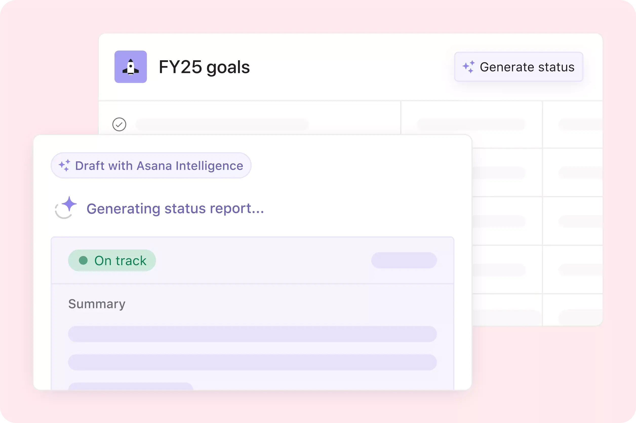 Asana on Asana goal management AI product UI inline image