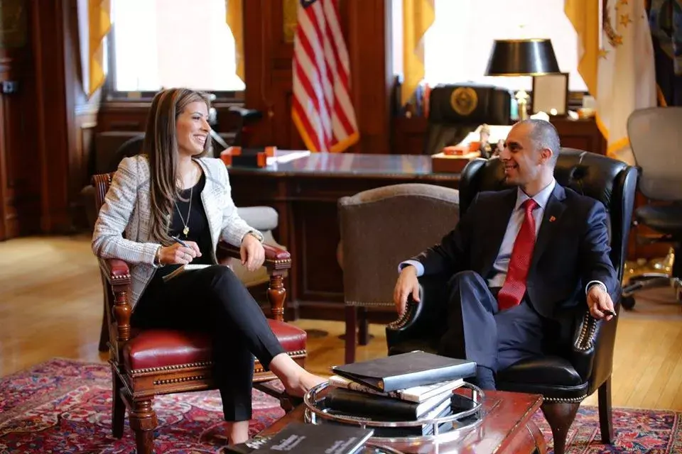 Photo of Theresa Agonia and Mayor Jorge Elorza