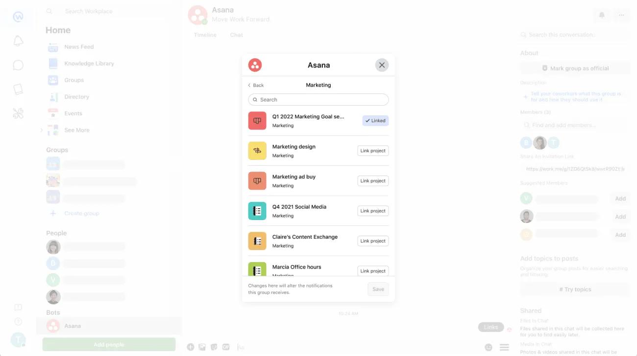 unlink select project