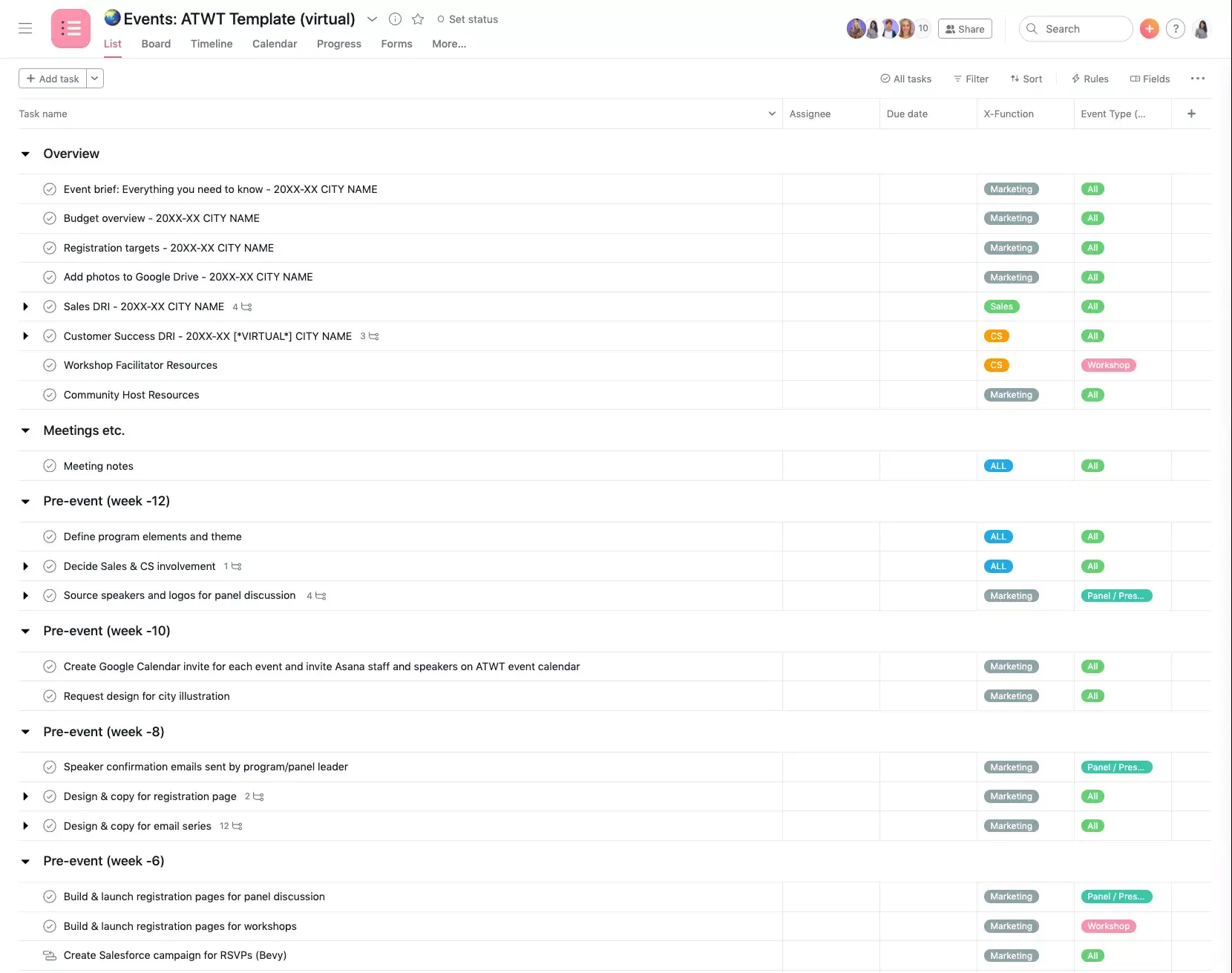 Events: ATWT Template (Virtual)