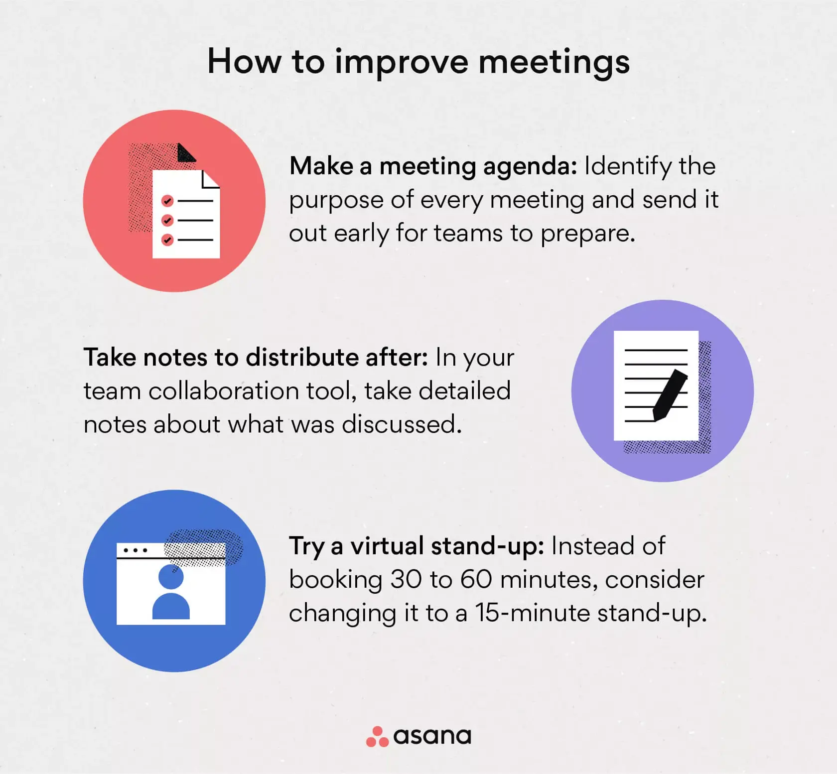 [inline illustration] How to improve meetings (infographic)