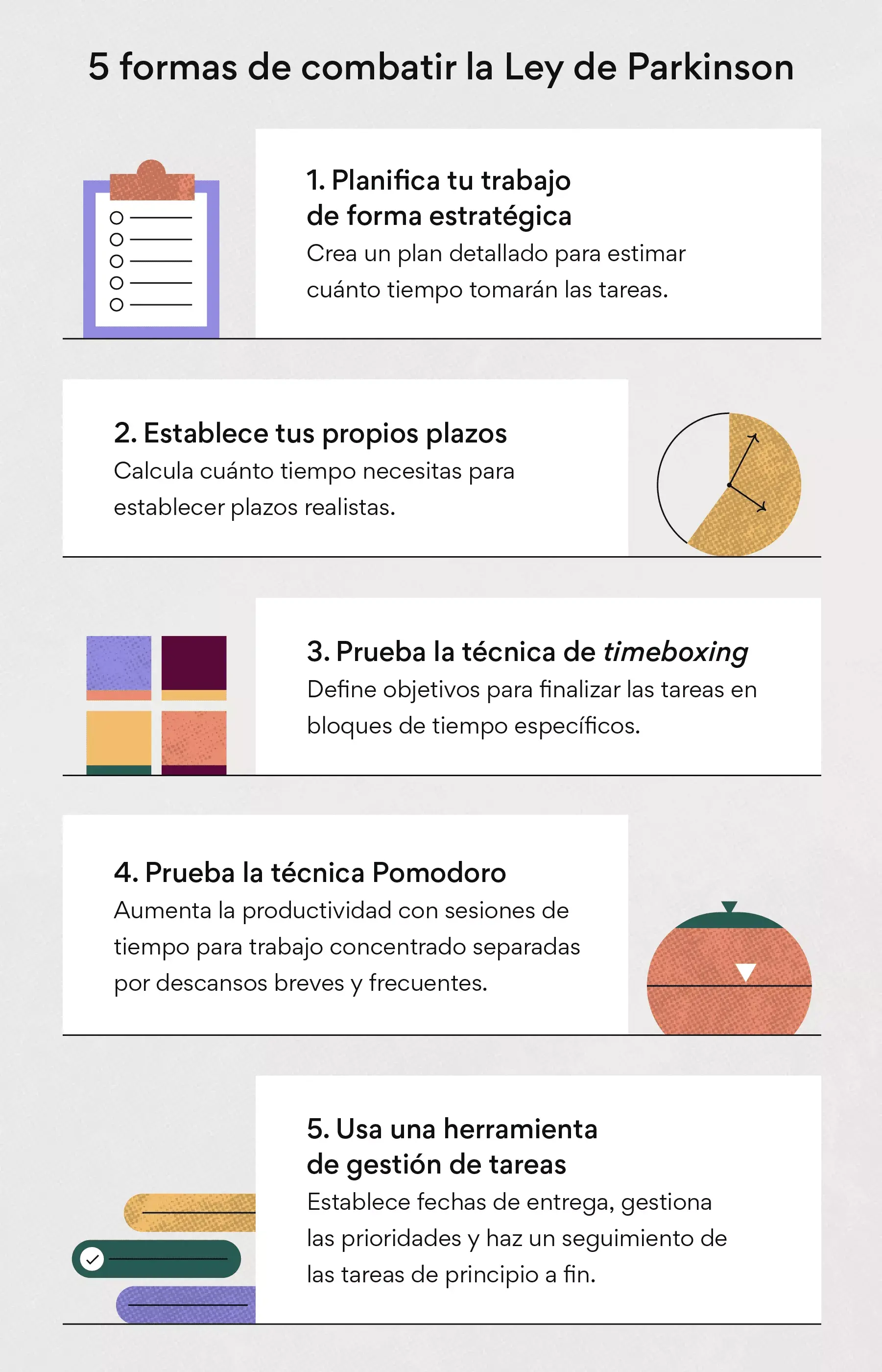 5 formas de combatir la Ley de Parkinson