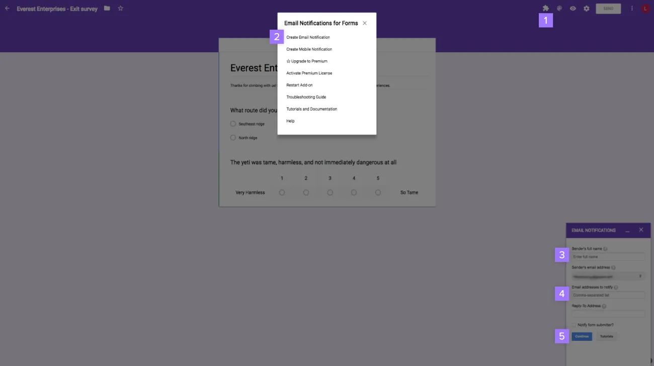 forms setup
