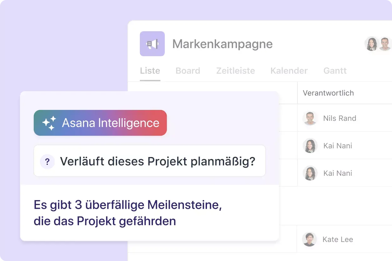 Asana AI Produkt-Benutzeroberfläche – Bild 