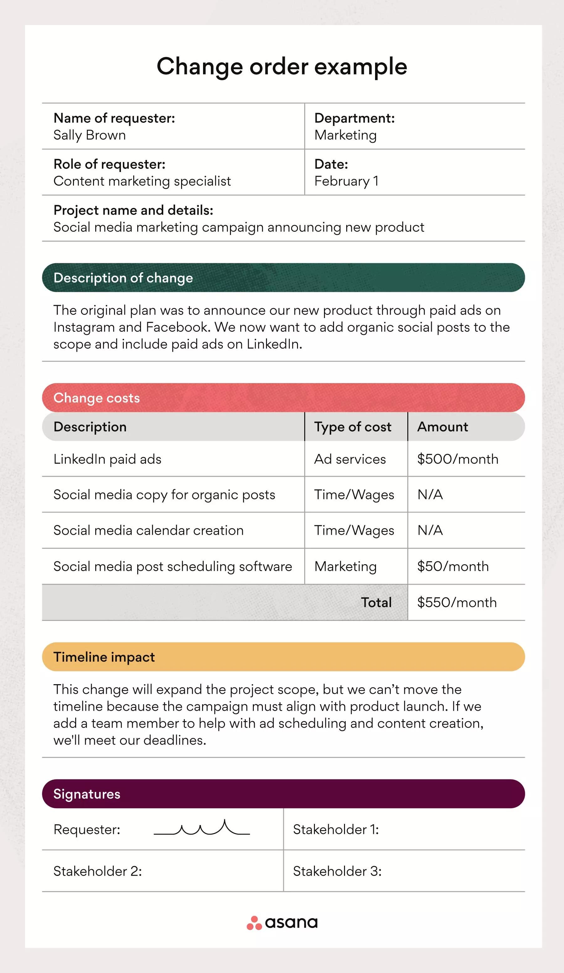 Change Order Template Excel
