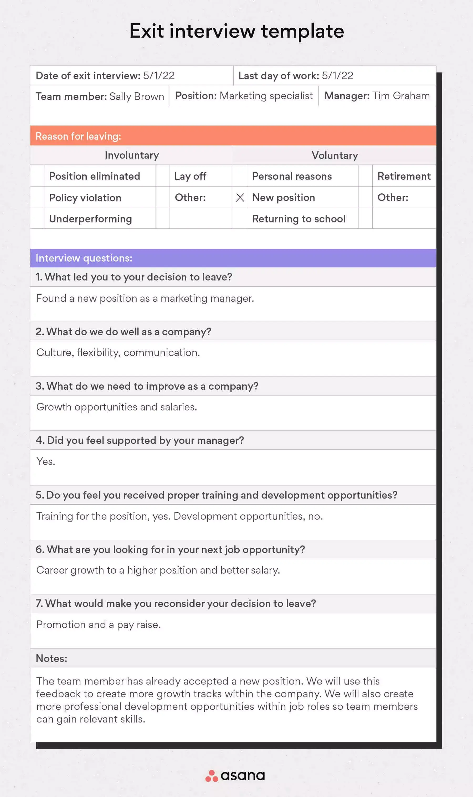 [inline illustration] Exit interview template (example)