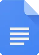 Ícone do logotipo dos Documentos Google