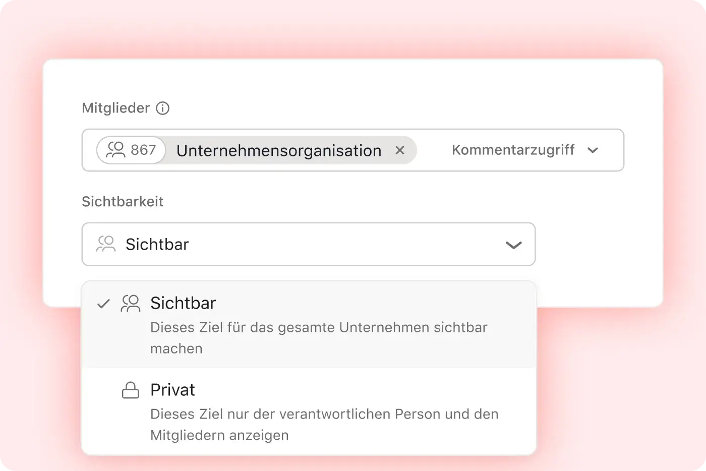 Arbeitsinhalte sicher mit anderen teilen – Symbol