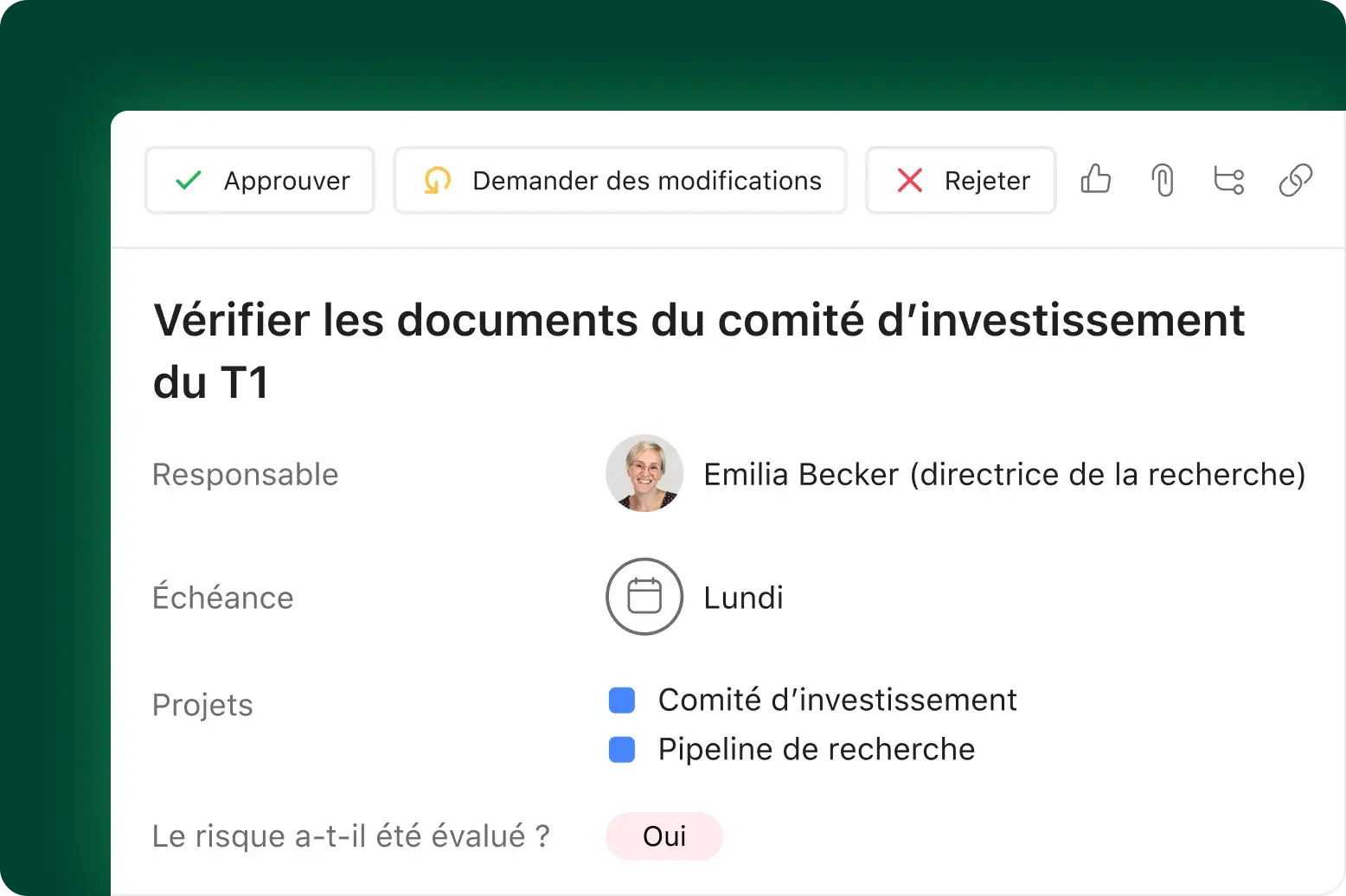 Livraison du projet (interface utilisateur du produit)