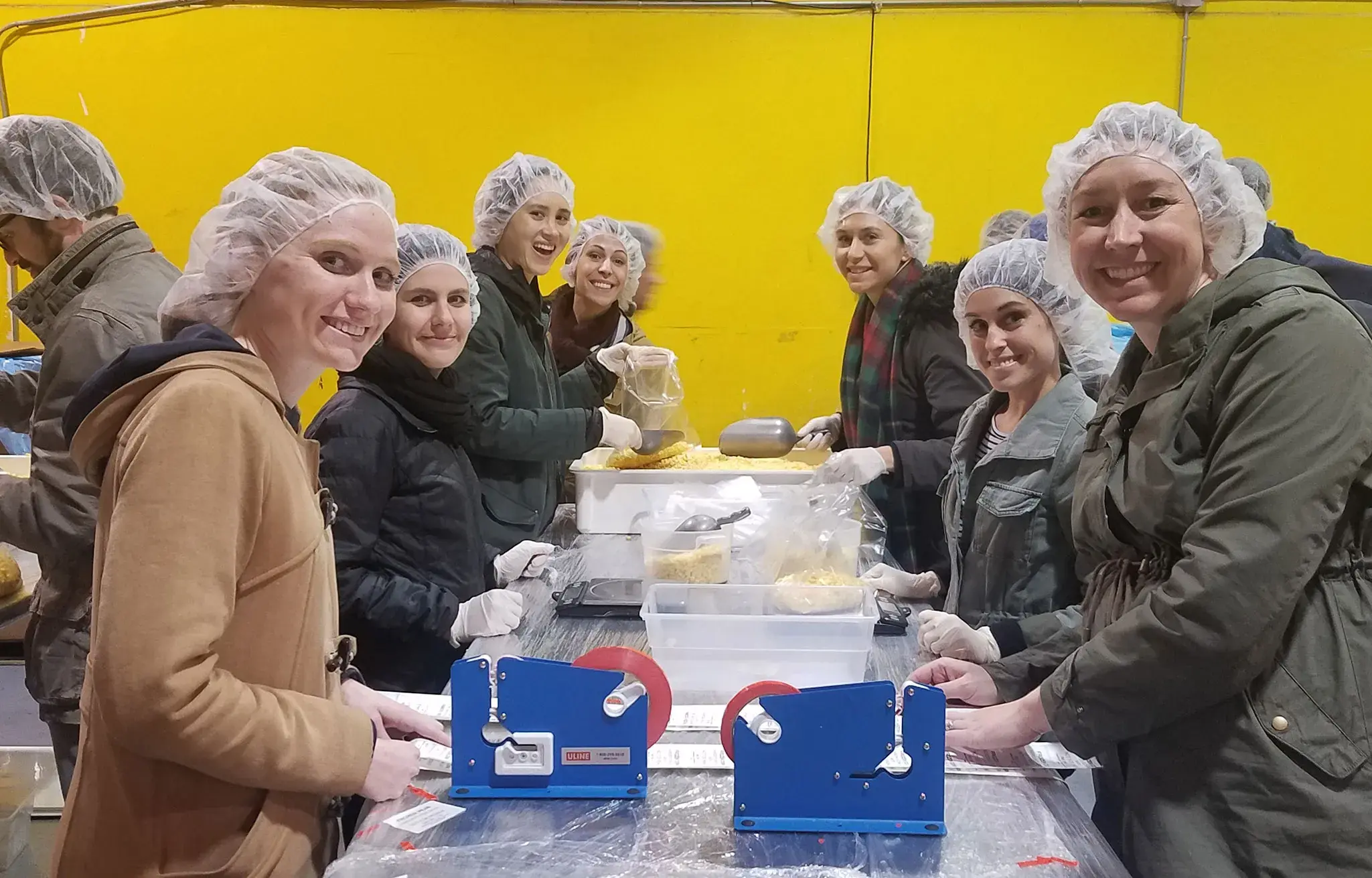 The Marketing Team volunteering at the SF-Marin Food Bank.