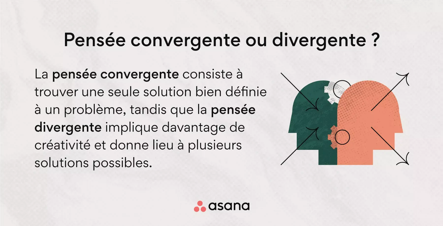 La différence entre pensées convergente et divergente