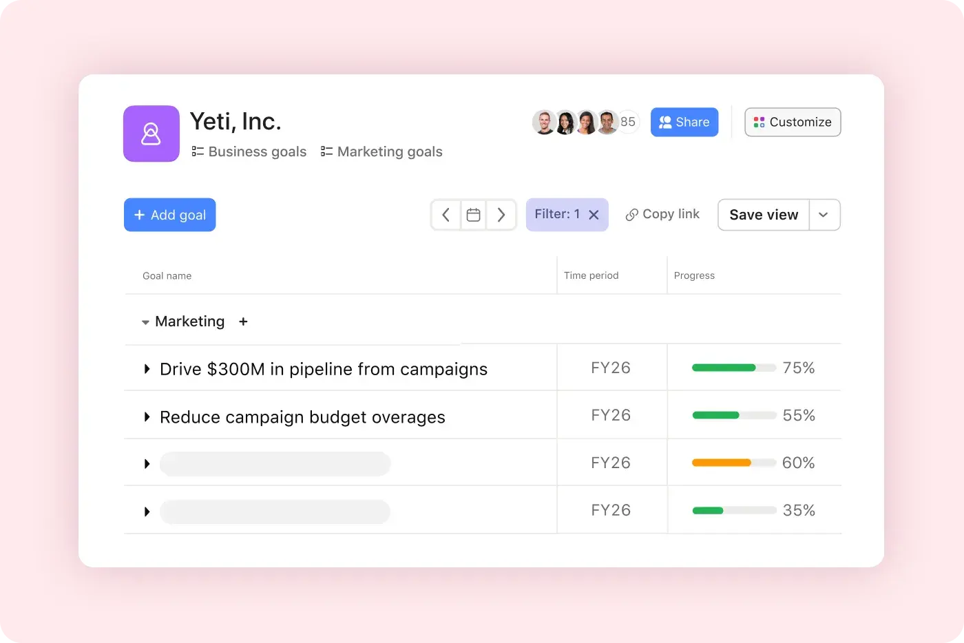 Tome decisões mais inteligentes usando insights entre aplicativos