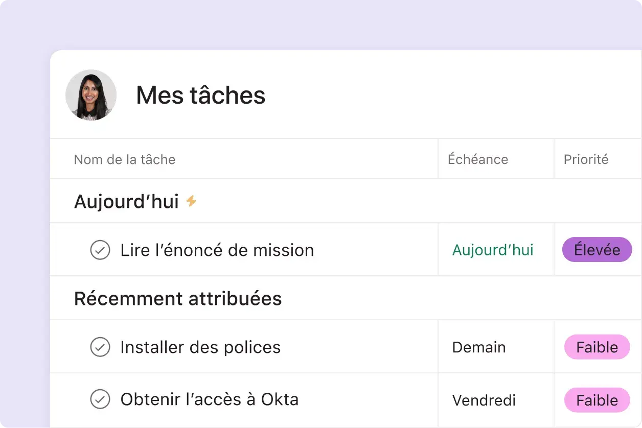 Gérez l’accueil des employés sur Asana