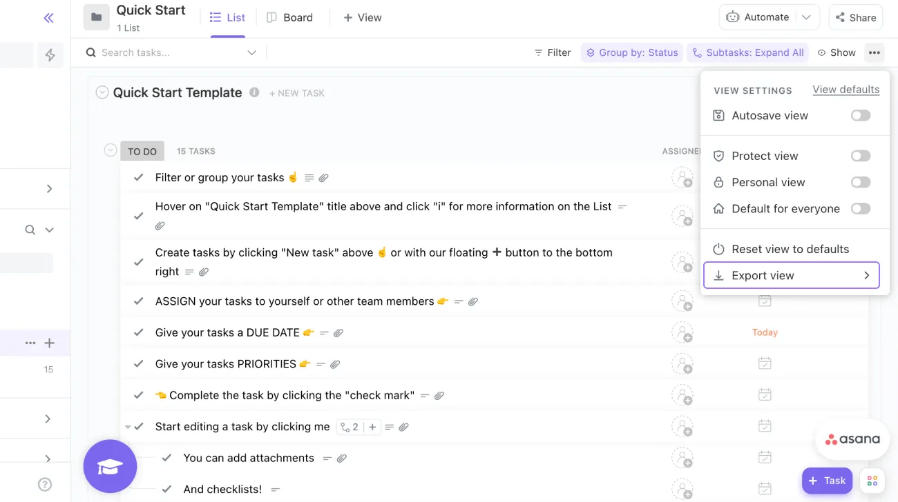Import data from other tools to projects in Asana