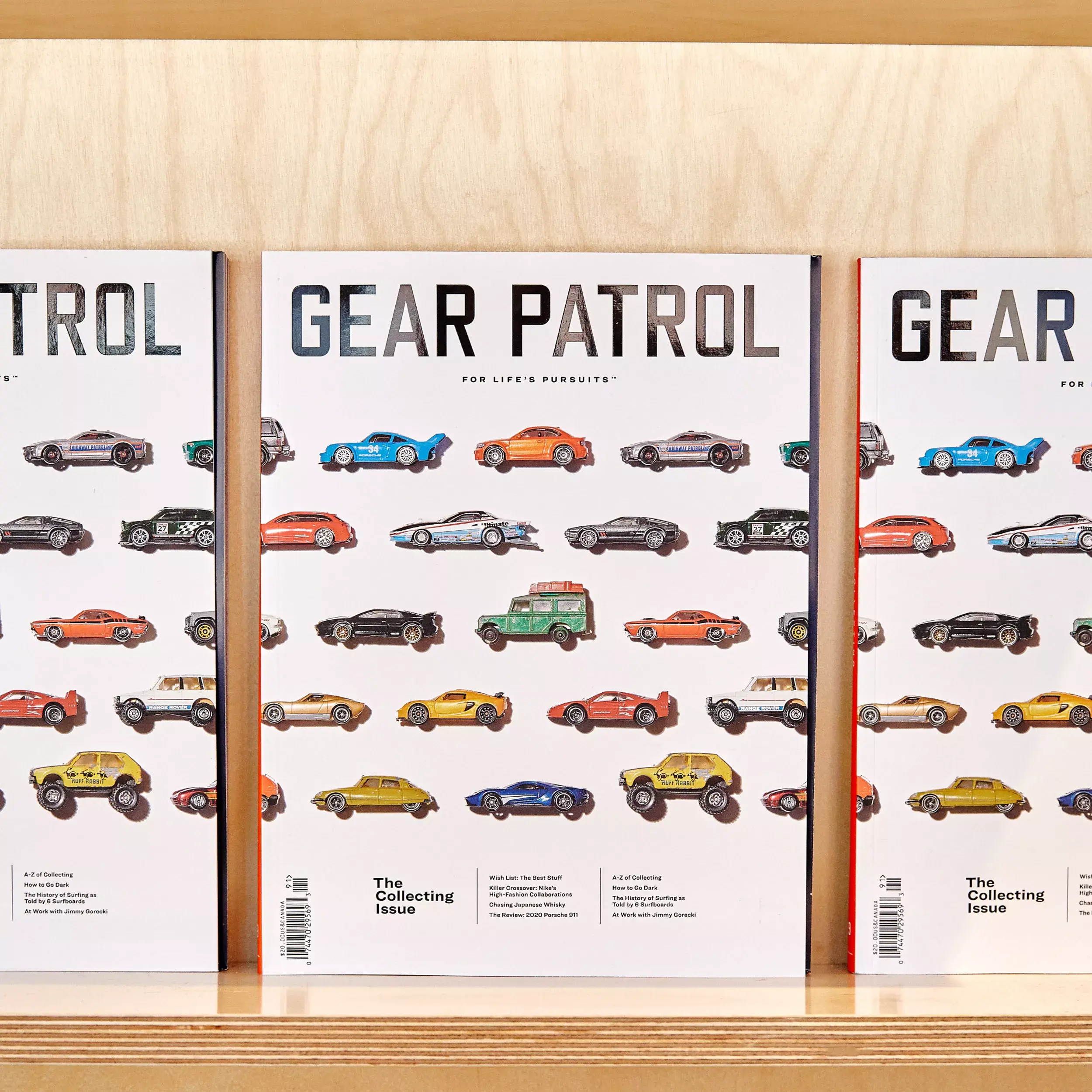 Cover images of Gear Patrol publications