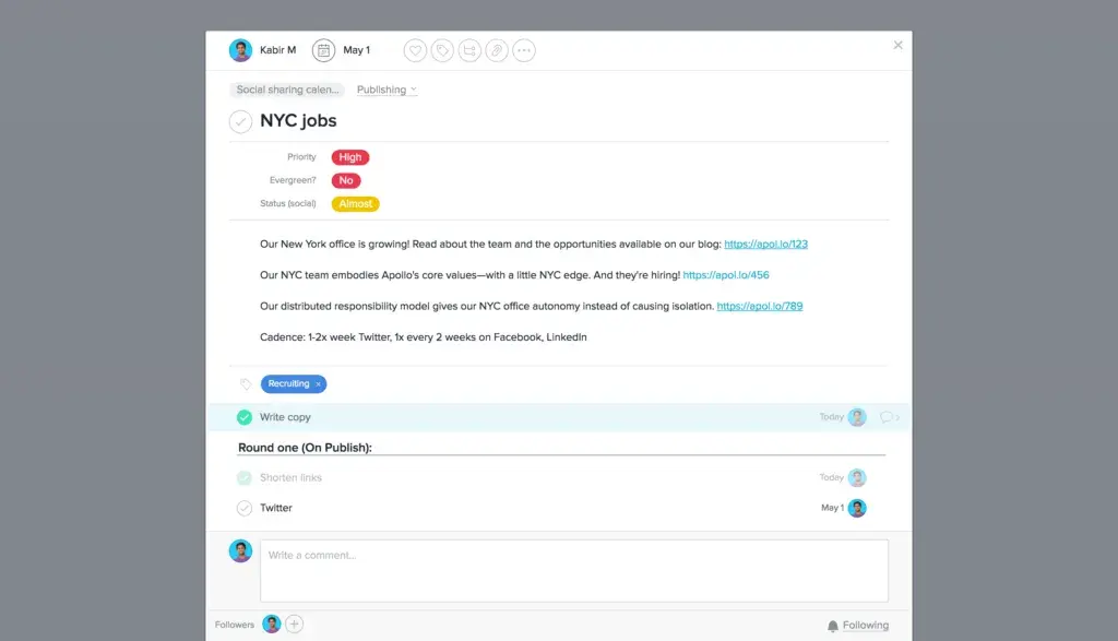 Product UI: NYC jobs