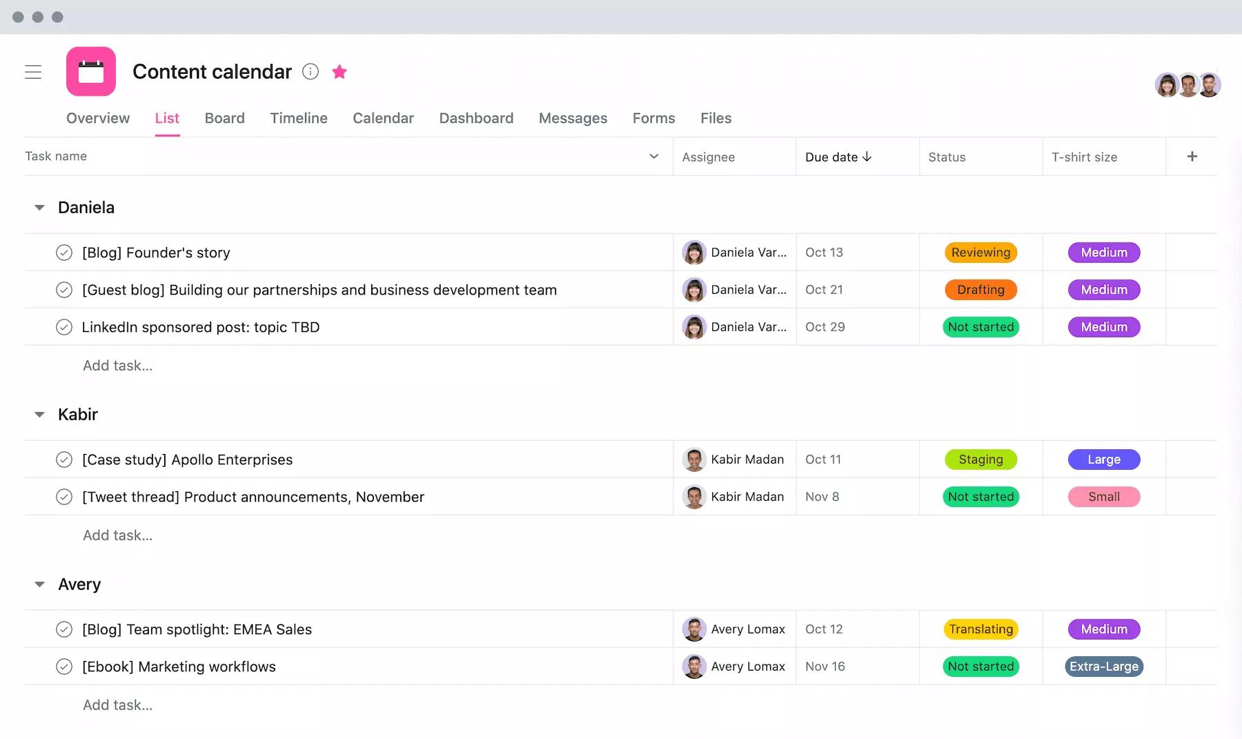 how to use t-shirt sizing to estimate projects [2025] • asana