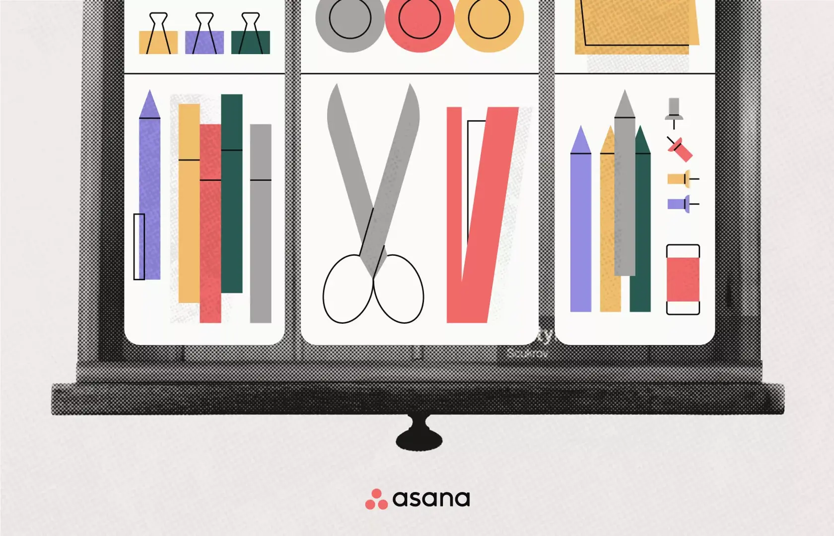 [inline illustration] organized desk drawer (abstract)