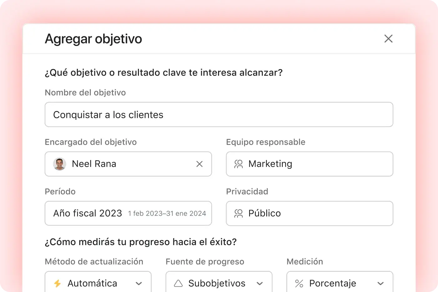 Ícono Establece un objetivo