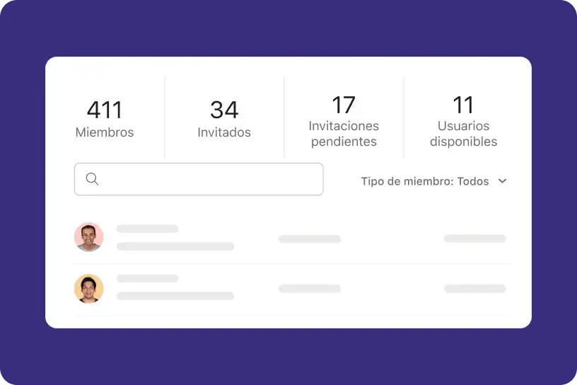 Interfaz de usuario de la escalabilidad en Asana