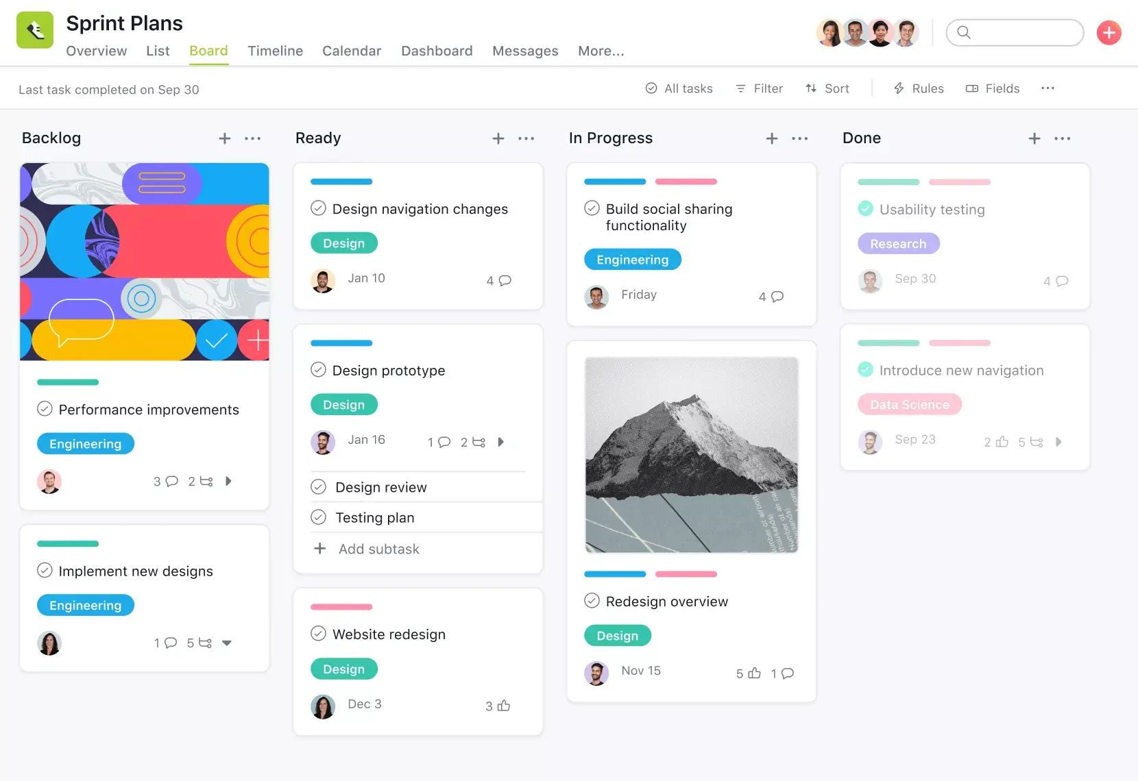 [Product UI] Sprint plans project in Asana (Boards)
