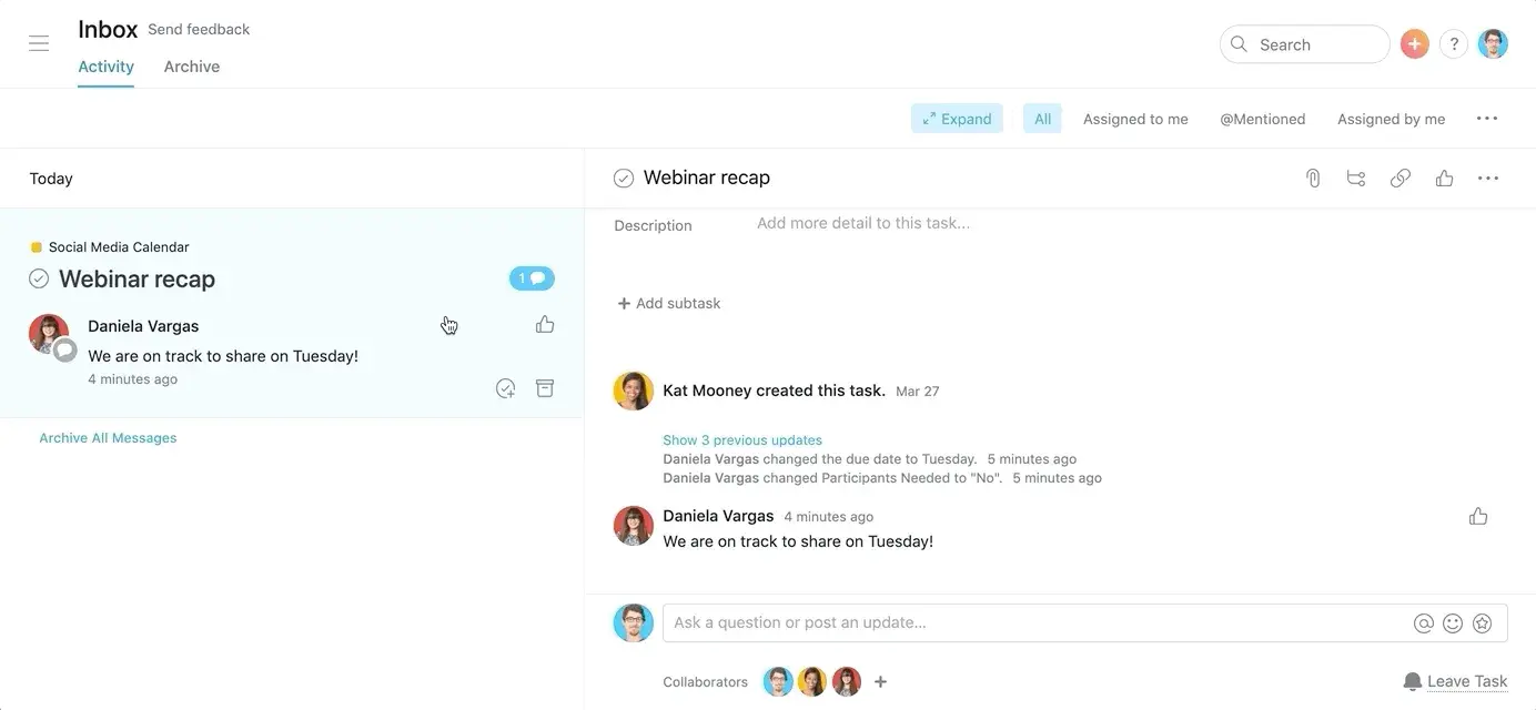 [IA Blog] Asana tips: Managing your Inbox (Image 1)