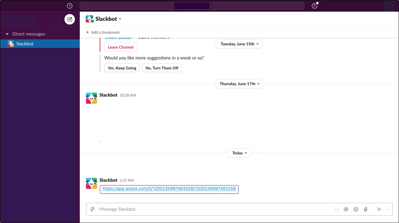 slack url