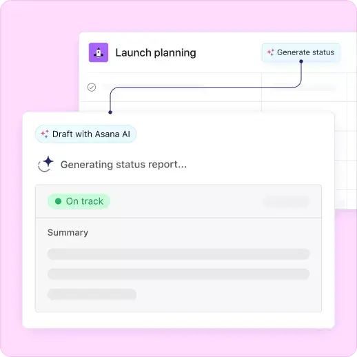 Use Asana Intelligence to generate project status updates