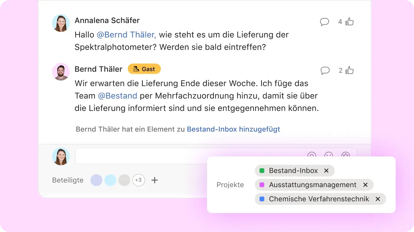 Bild der Bestands- und Ausstattungsverwaltung: abstrakte Produkt-UI