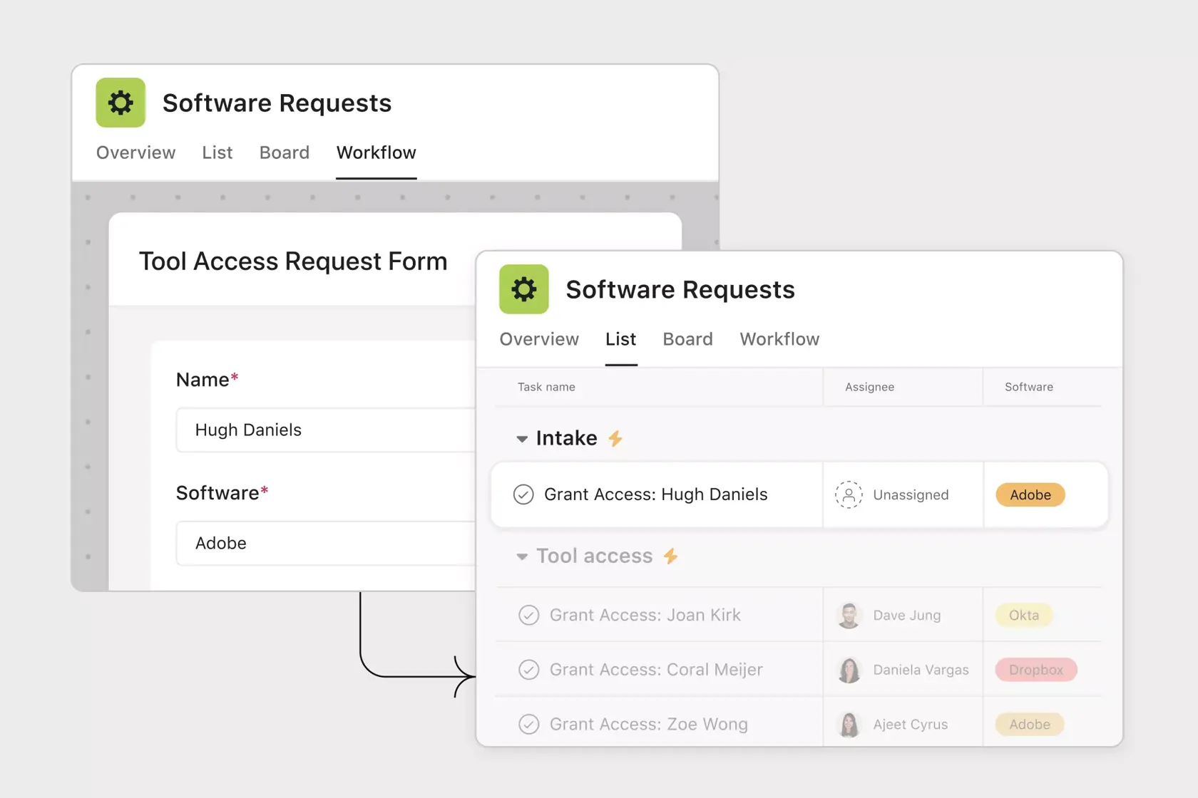 Intake triage with Asana Forms
