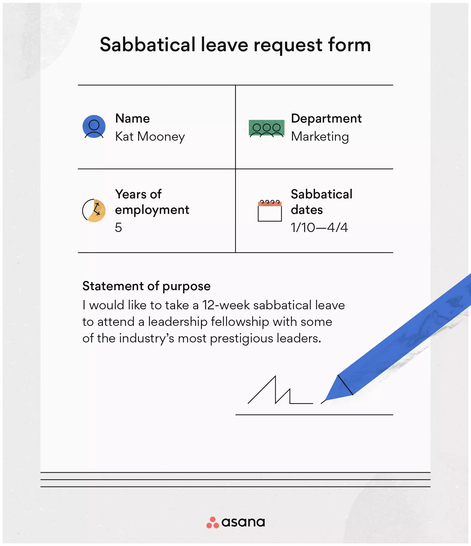 [inline illustration] Sabbatical leave request form (example)