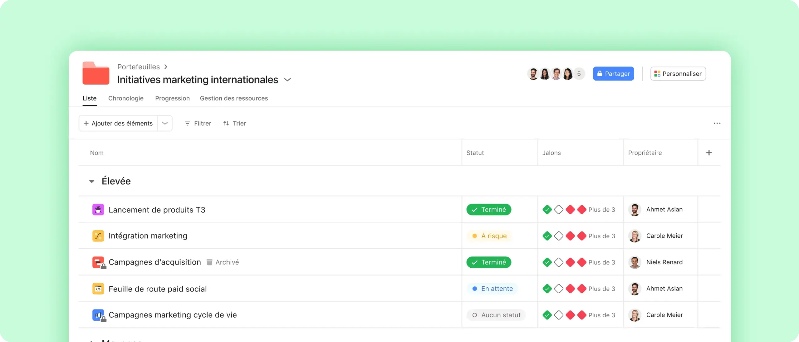 Admin console screenshot of members screen - Portfolios Header 