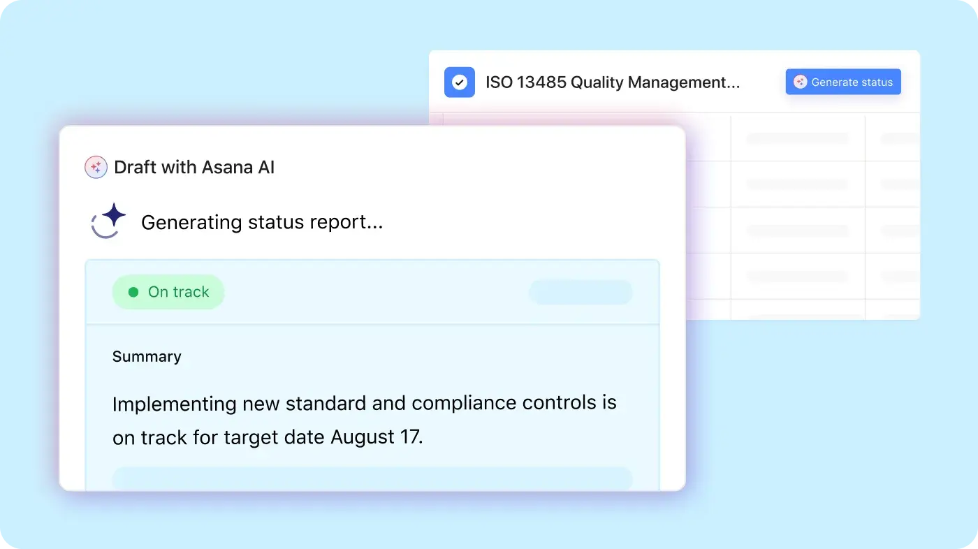 Regulatory & Compliance Tracking Image: Abstracted product UI