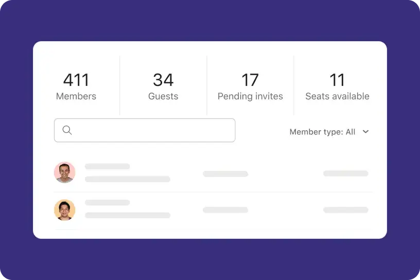 Product UI of scalability in Asana