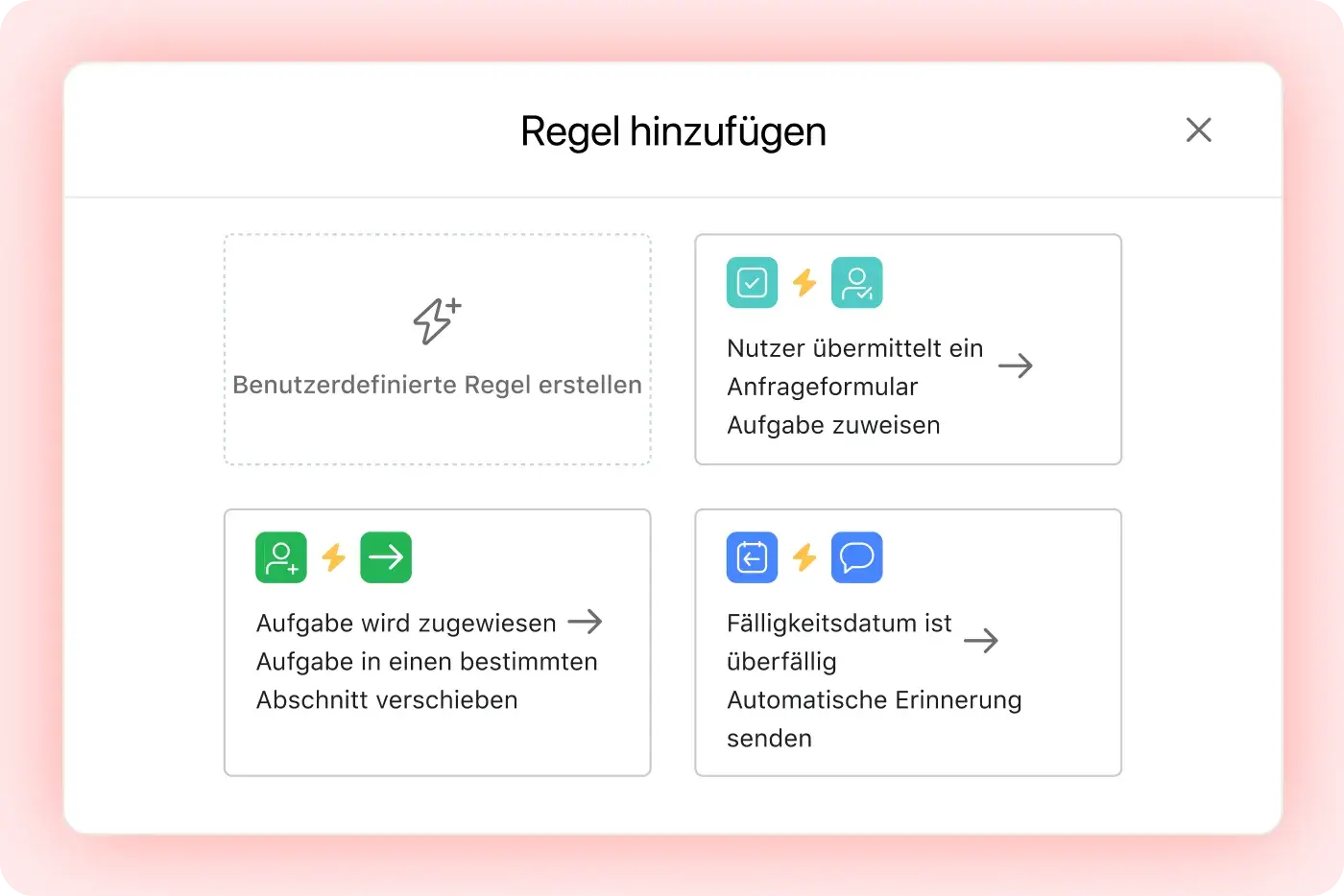 Schluss mit unnötiger Arbeit – Symbol