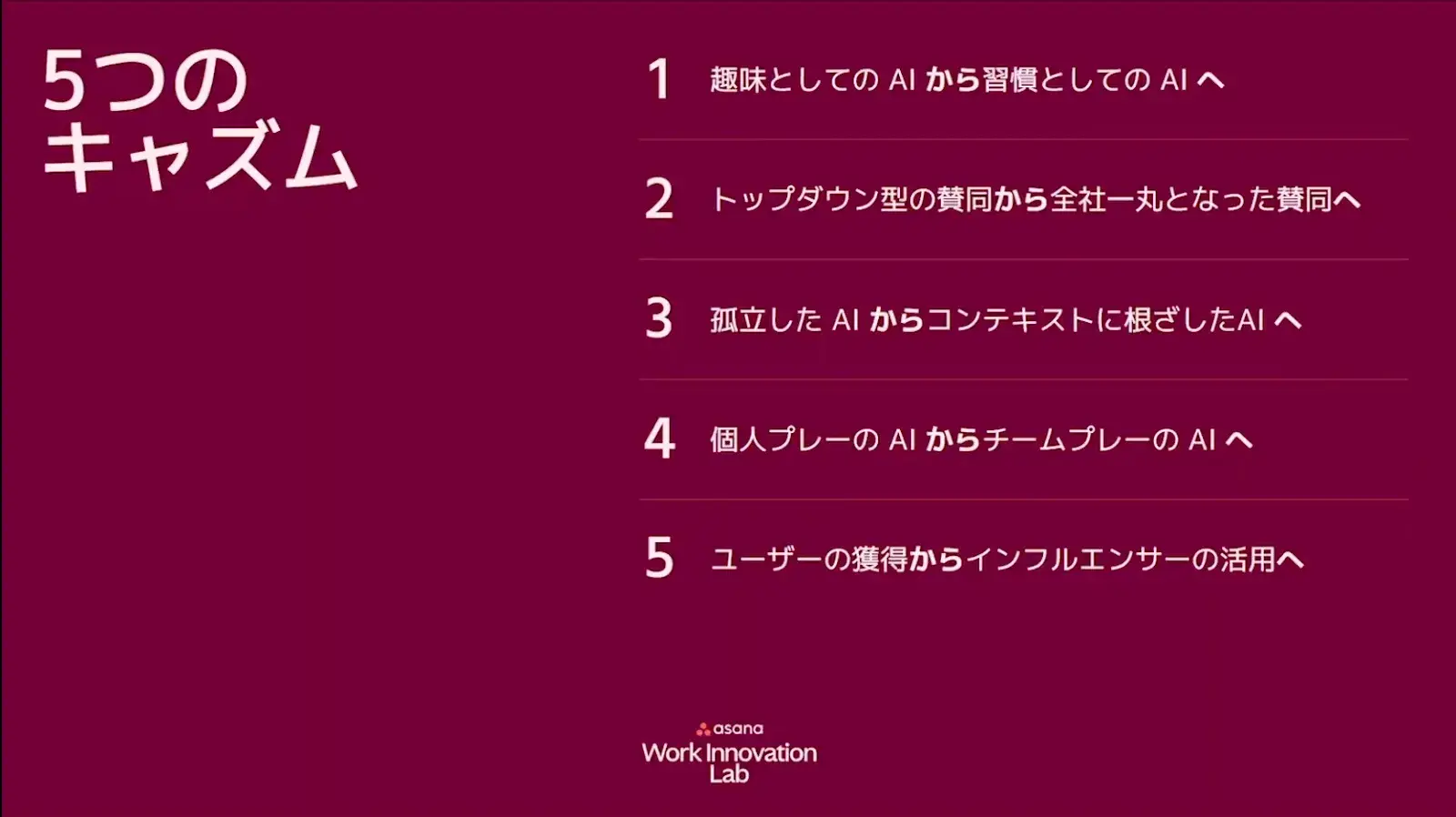 5 つのキャズム