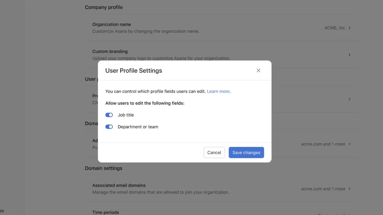 Profile field editability controls - settings