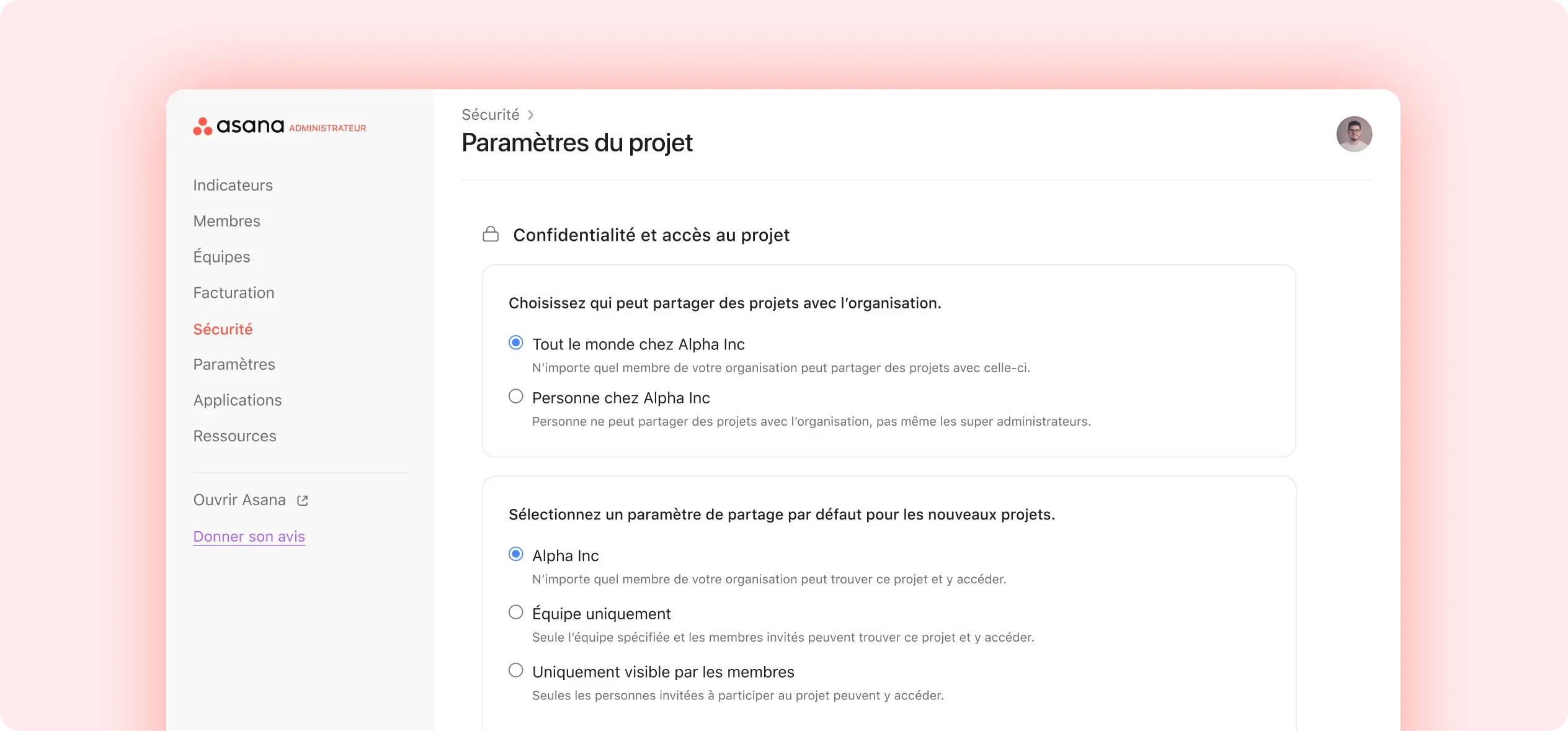 IU produit - Autorisations sur Asana