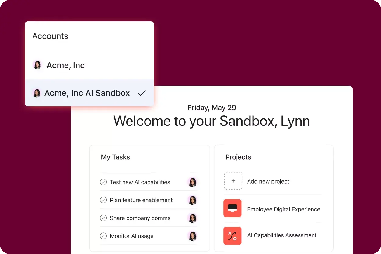 Asana Product UI Sandboxes